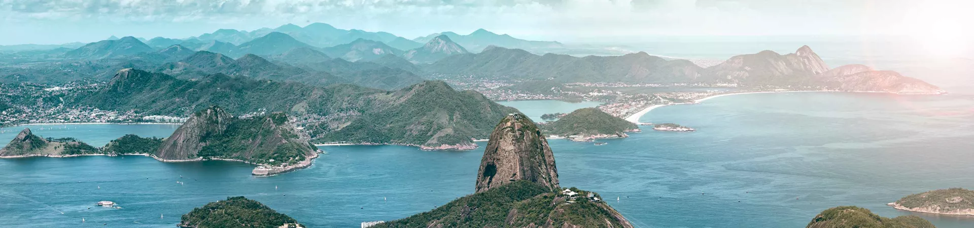 Aerial View Of Rio De Janeiro Brazil With Guanabara Bay And Sugar Loaf