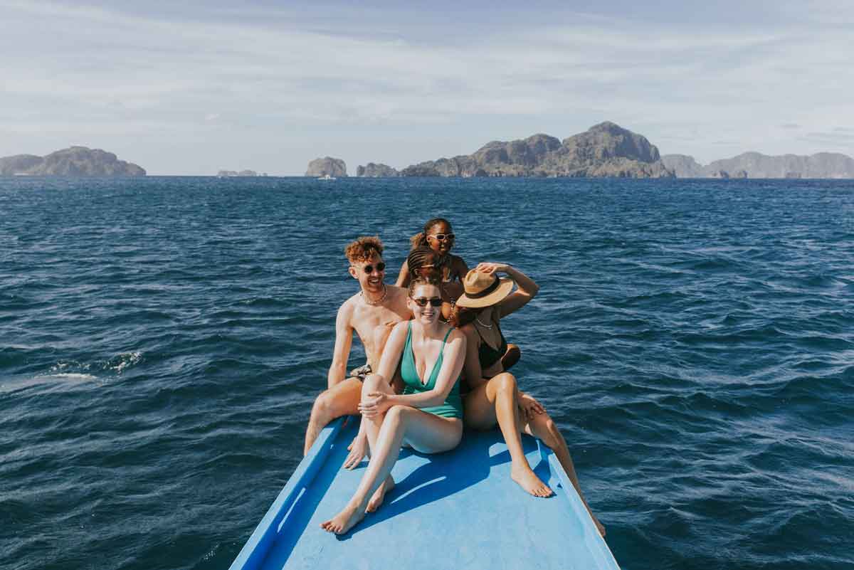 Young Friends In A Boat