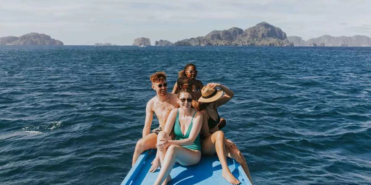 Young Friends In A Boat