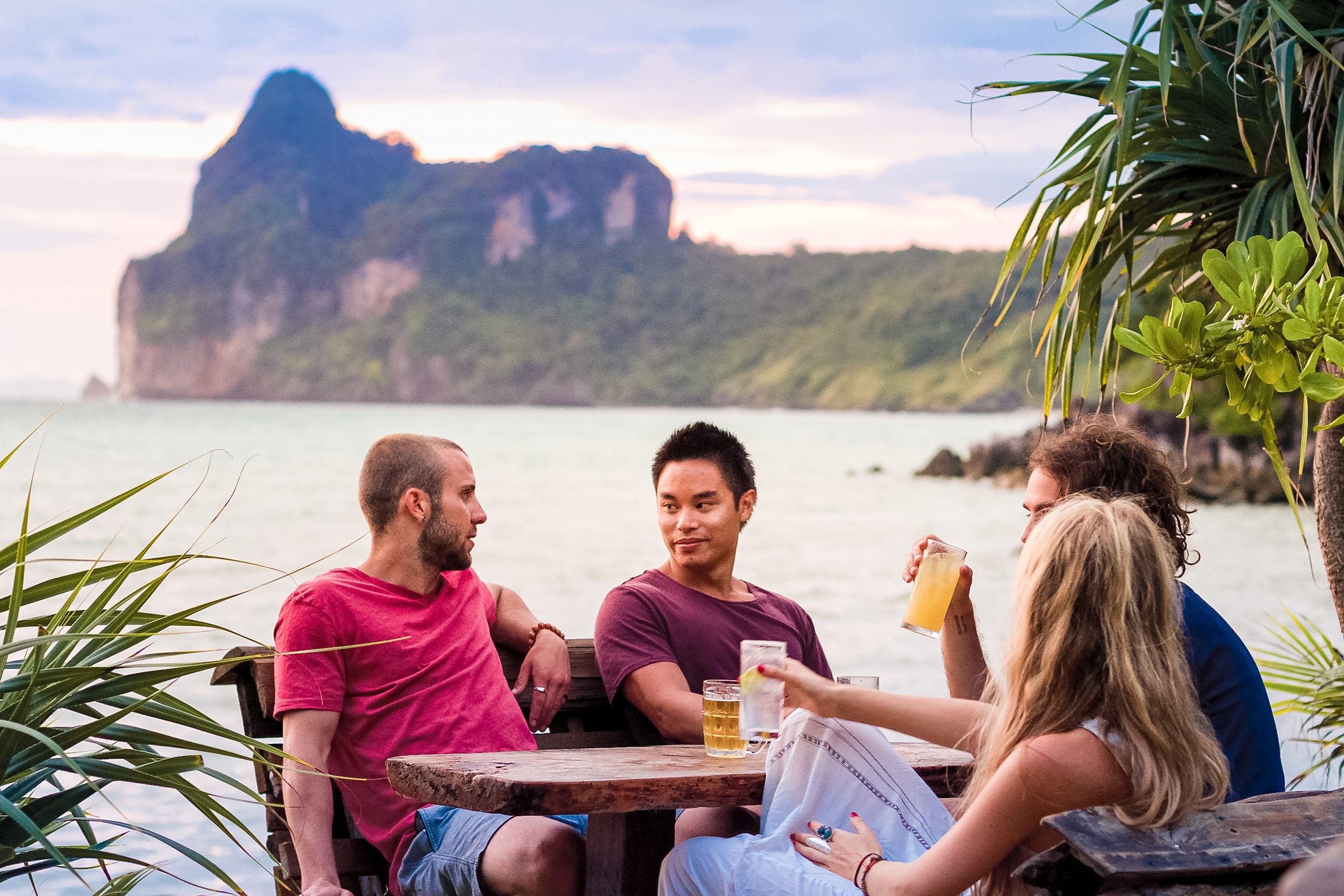 Enjoy a Cocktail at Sunset