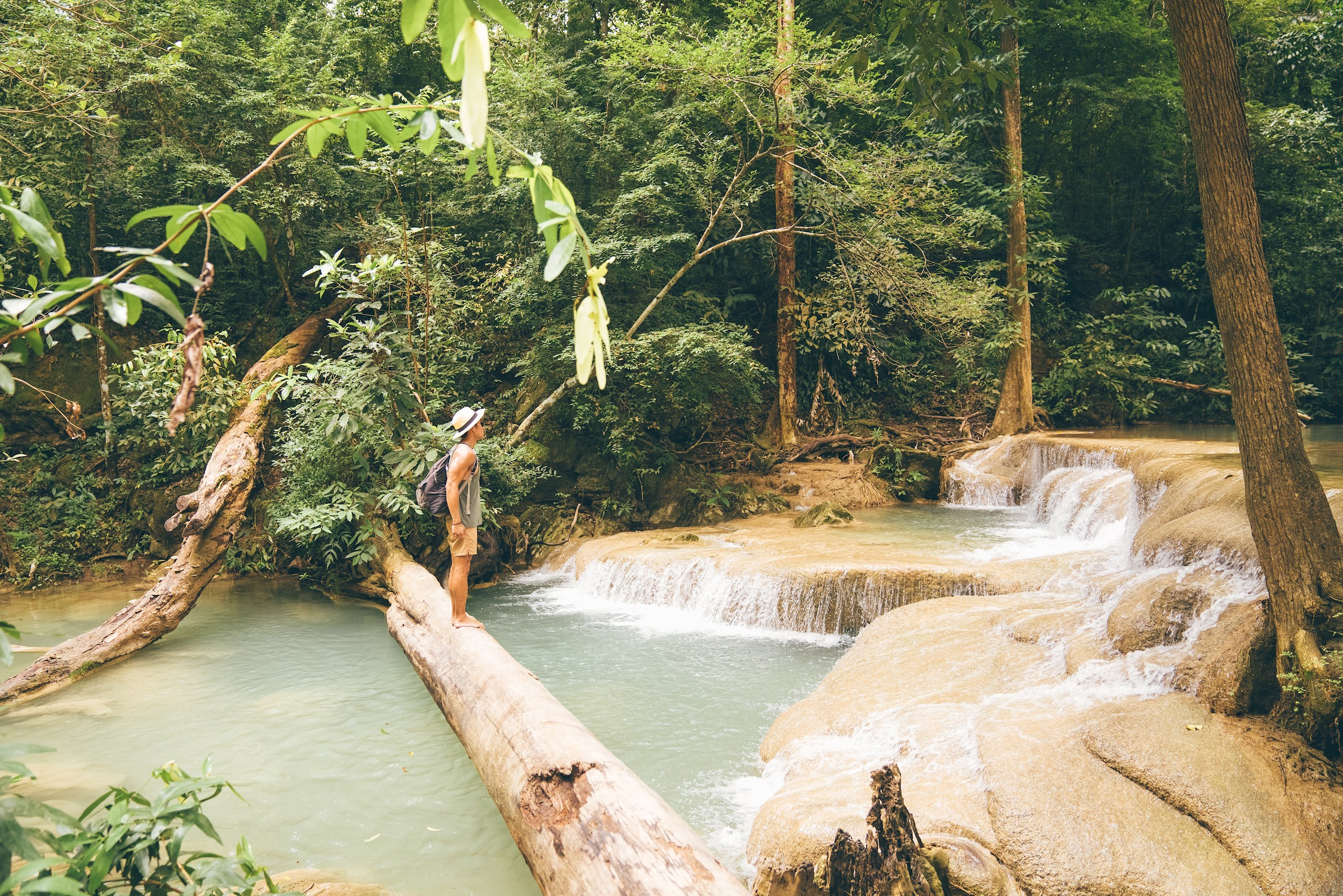 Relax at Erawan Waterfalls 