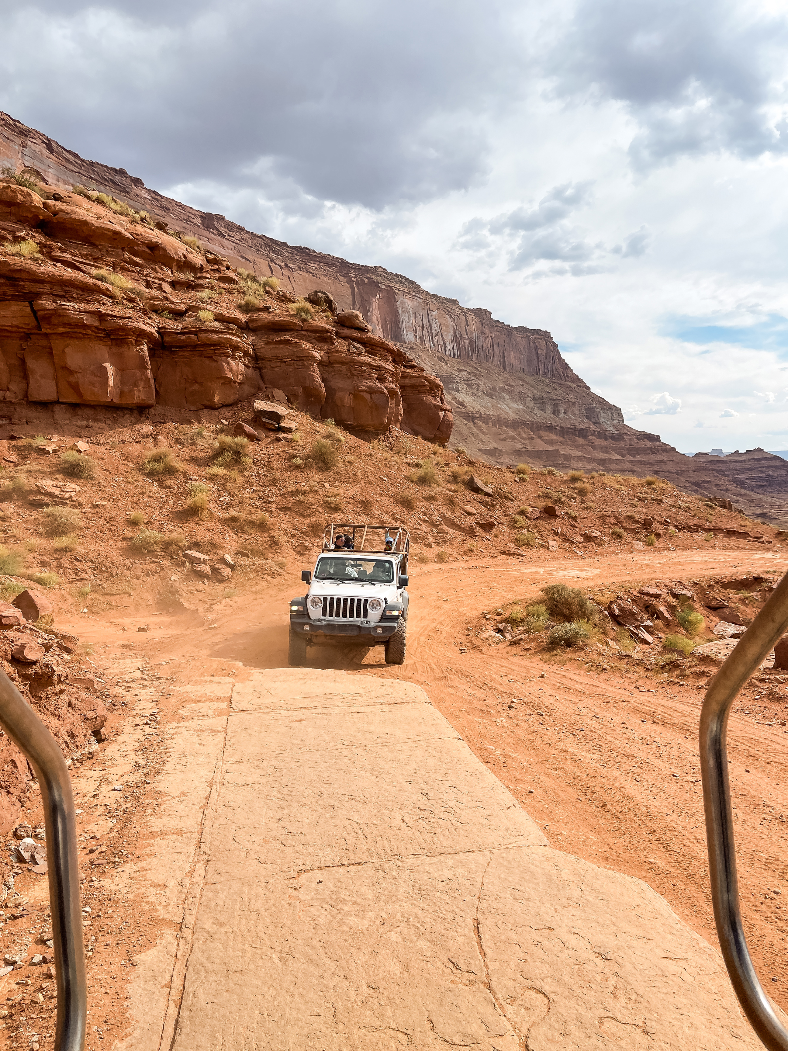 Jeep travelling through Moab