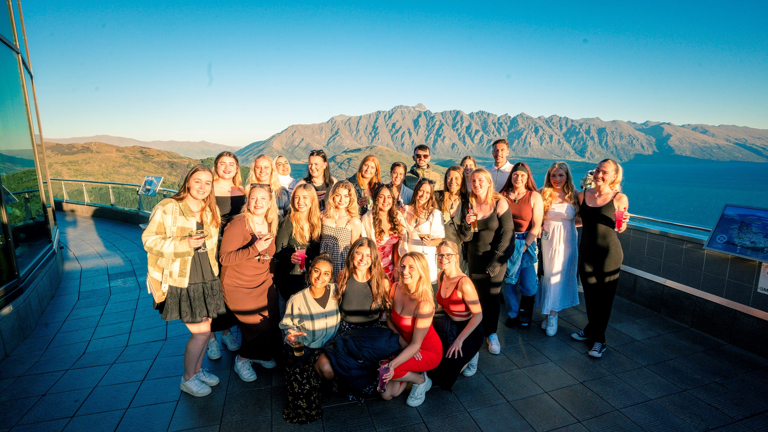 Travellers on the skyline of Queenstown, New Zealand