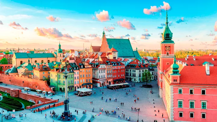 The Old Town in Warsaw, Poland