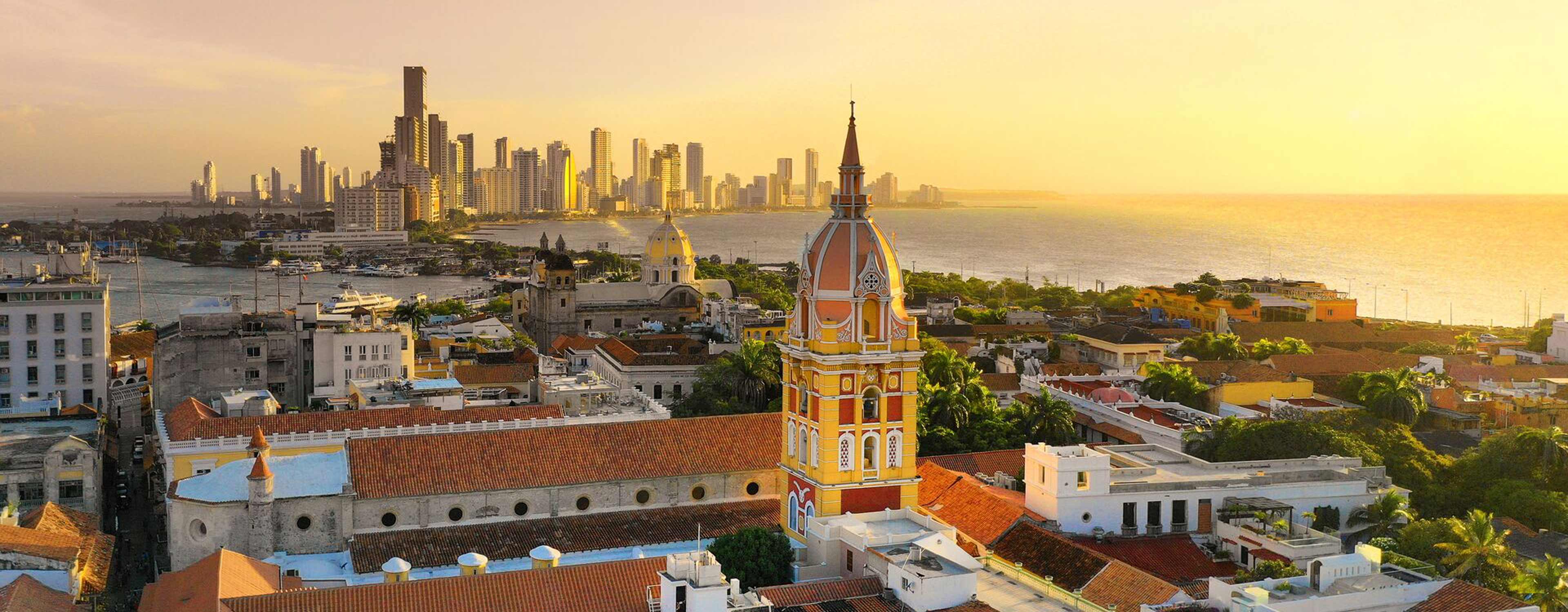 Skyline of San Andres, Colombia