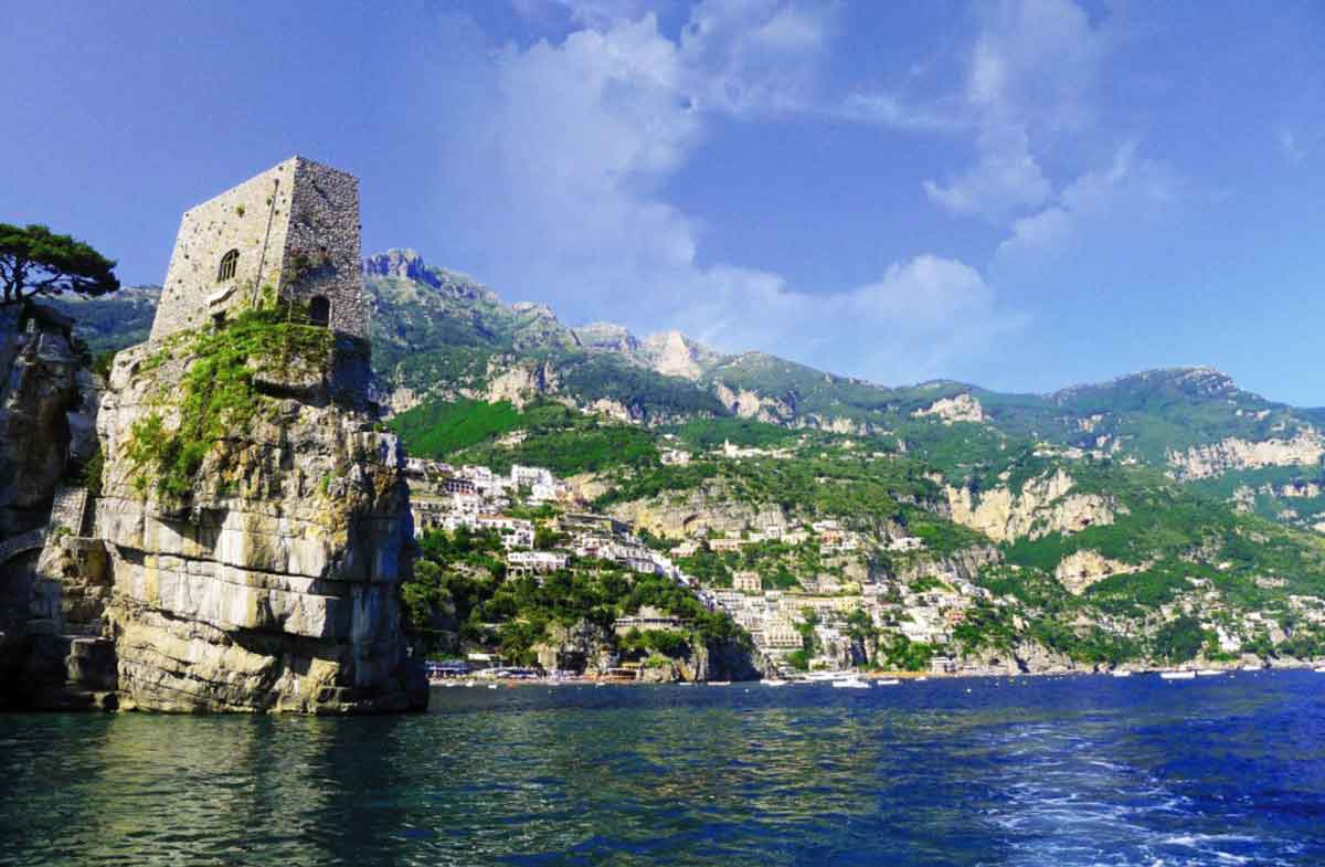 Shot From The Sea In The Amalfi Coast