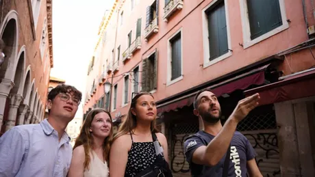 Group Walking Around Italy