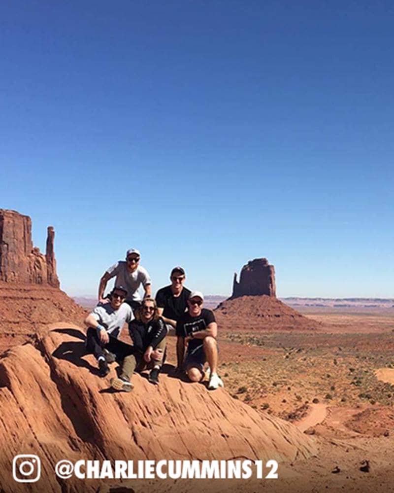 Tourists posing for a photo