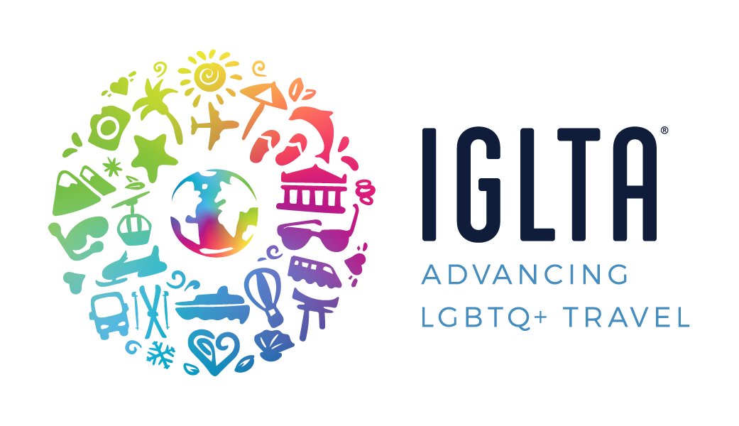IGLTA logo and tagline.