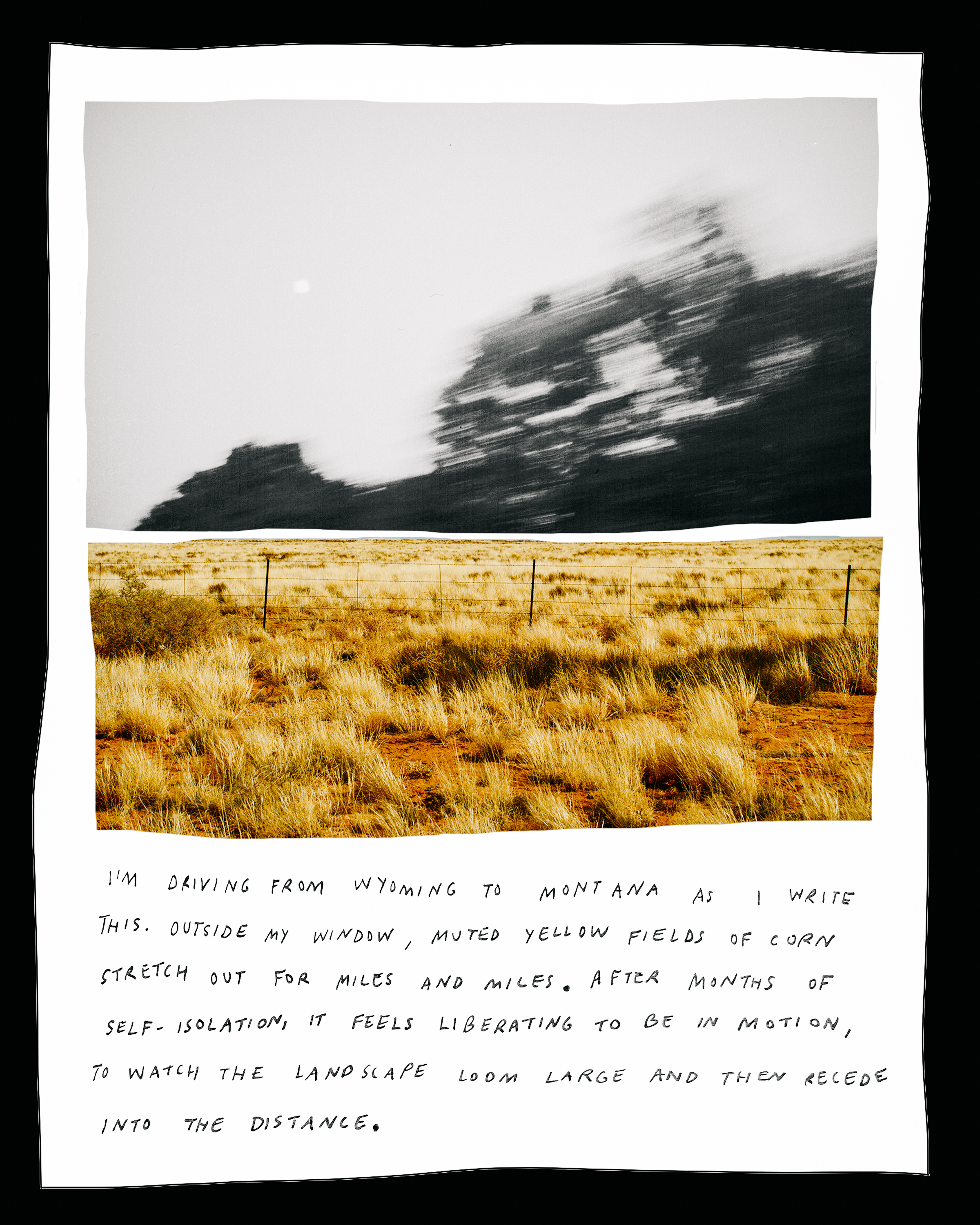 Alia Wilhelm on describing her view while driving from Wyoming to Montana.