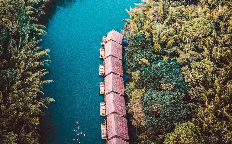 Look at this floating raft hotel in Kanchanaburi, Thailand | six-two by ...