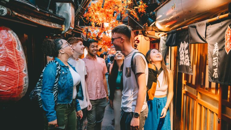 Contiki travellers in Japan