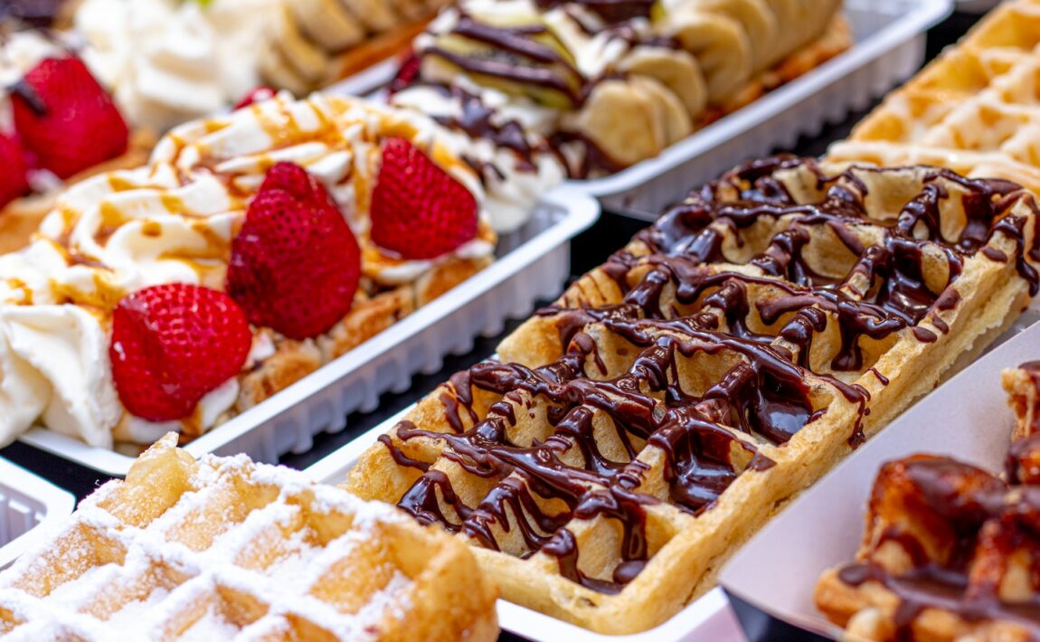 Belgian waffles in Bruges
