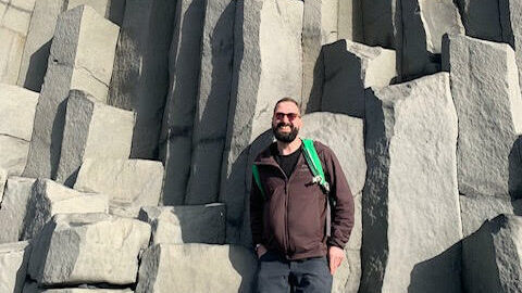 Peter in Iceland with Contiki