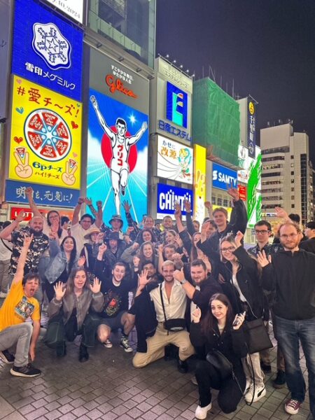 Austin, Griffin, and Saxon travelling in Japan with Contiki