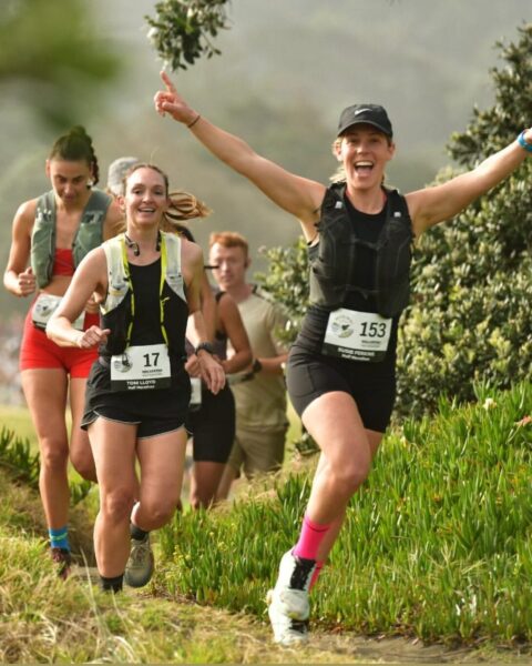 Participants in the Muriwai Half Marathon photographed during the race