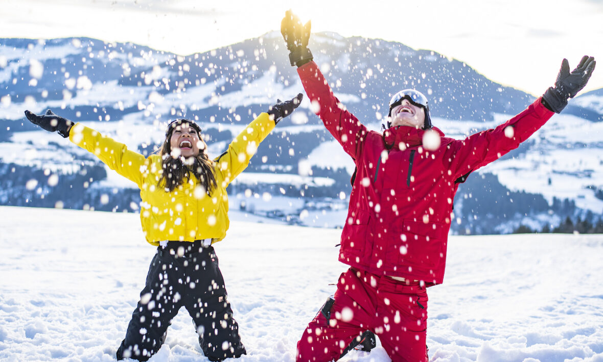 Gasthof snowball fight