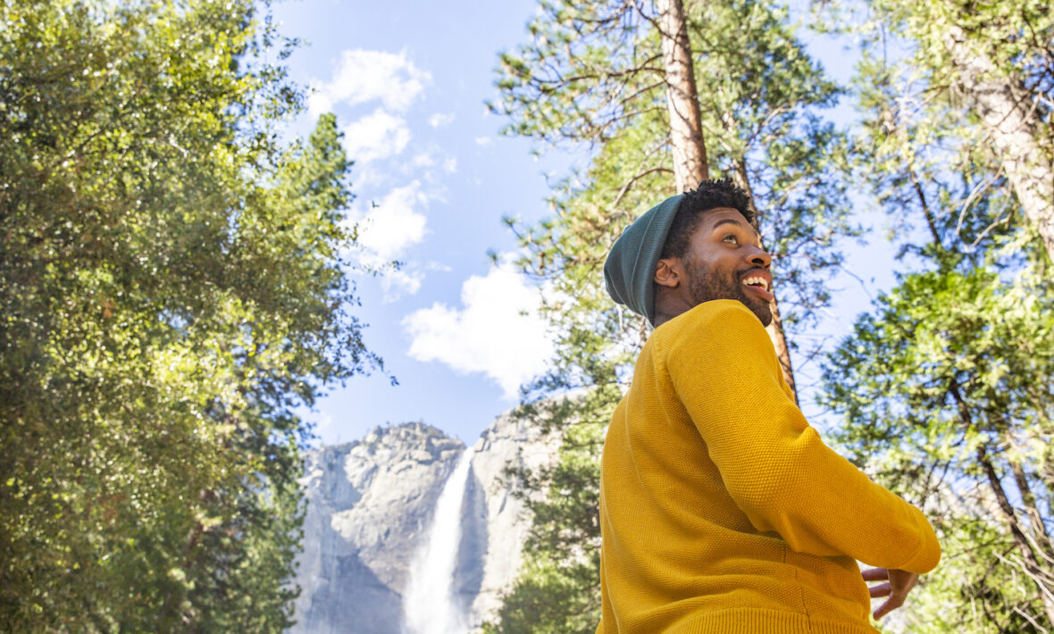 Man in Yosemite National Park