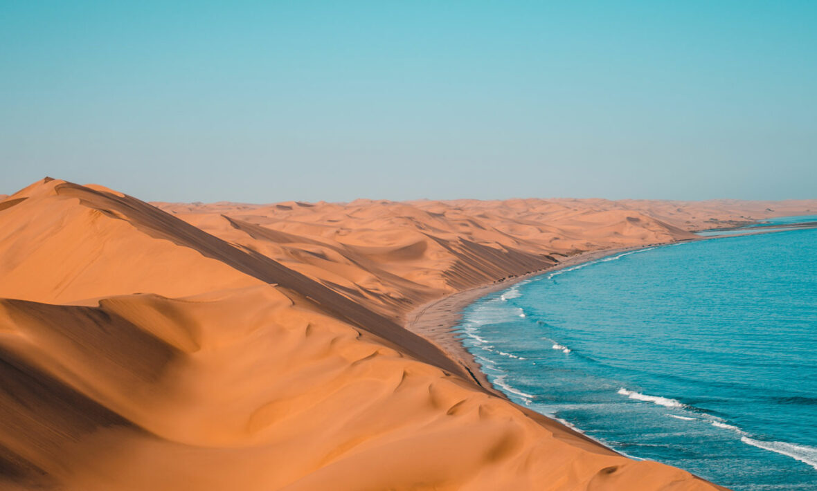 dunes of desert in Namibia