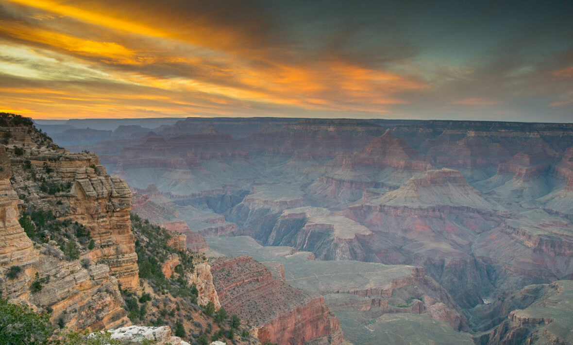 Grand Canyon at sunset.