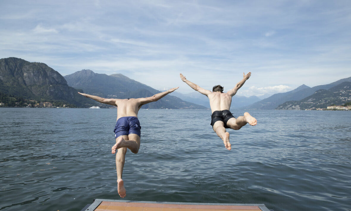 Diving into Lake Como