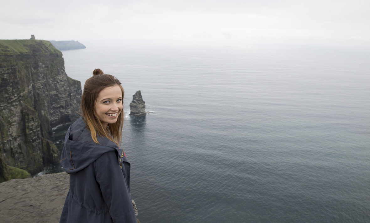 Girl-on-Galway-cliff-Ireland-solo