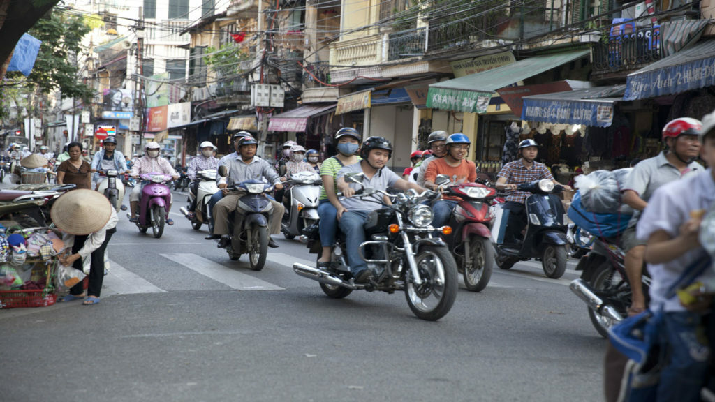 Crossing the Street in Hanoi