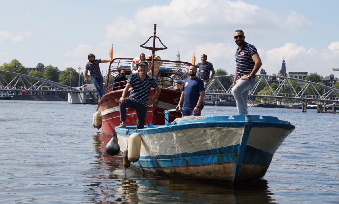 A boat in Amsterdam.