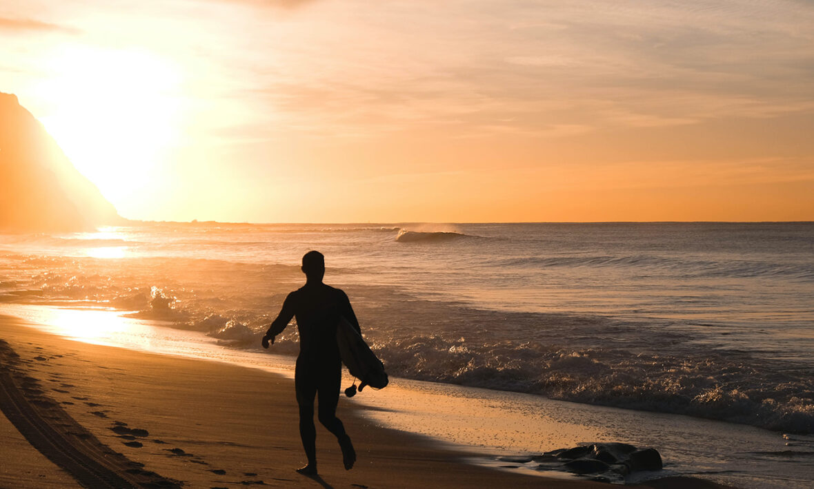 Running on beach