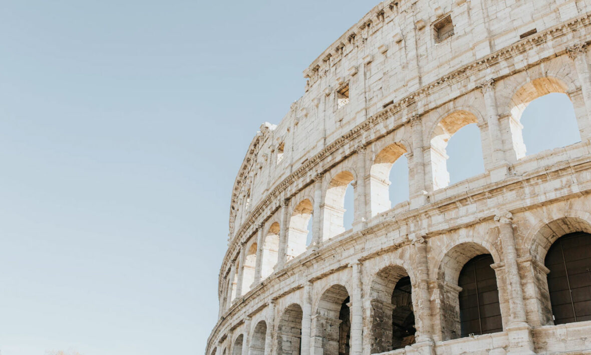 The Colosseum in Rome, Italy.