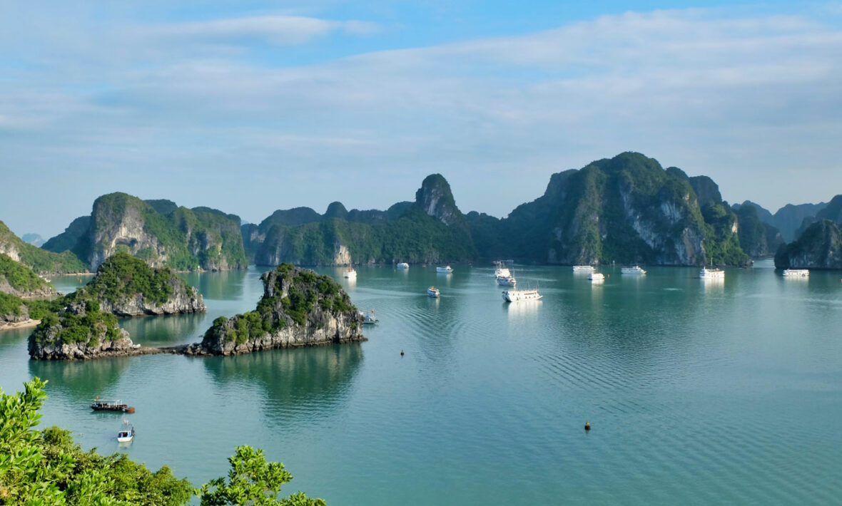 Solo travel in Halong Bay, Vietnam.