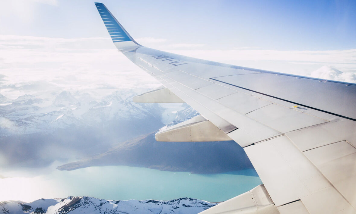 plane flying above argentina