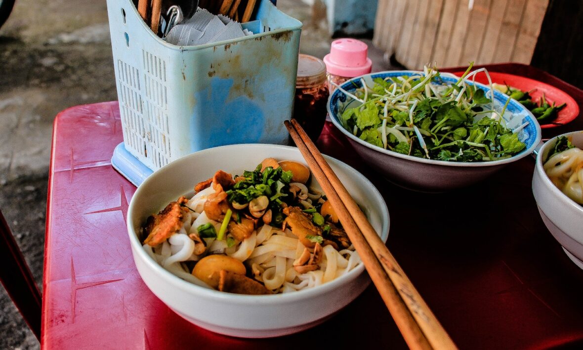 Street food breakfast in Vietnam