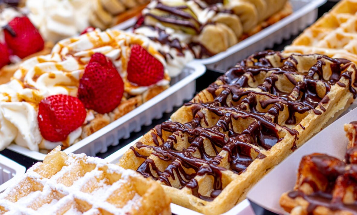 Belgian waffles in Bruges