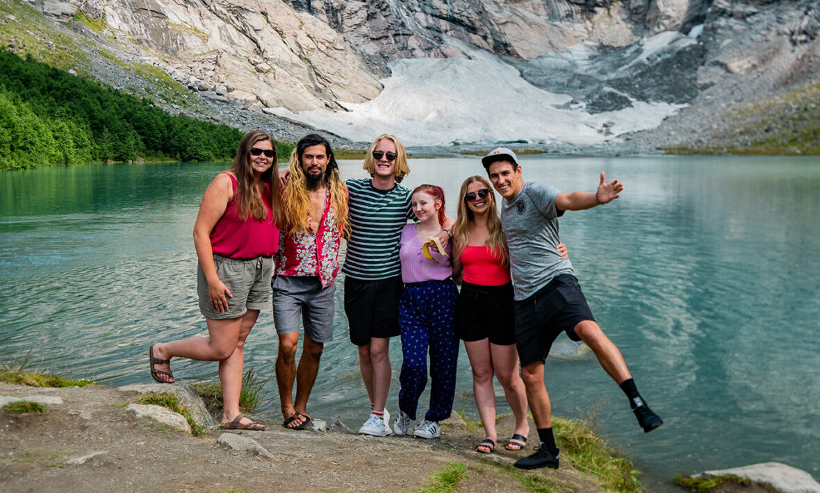 group of friends in scandinavia