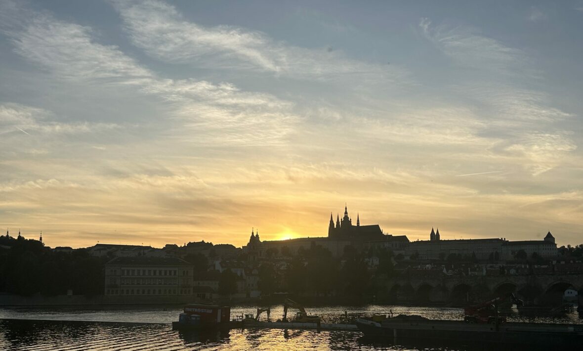 Prague at sunset