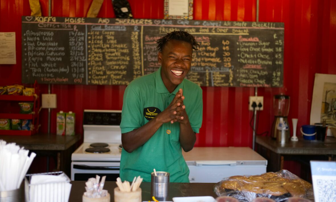 local South African serving food in Cape Town