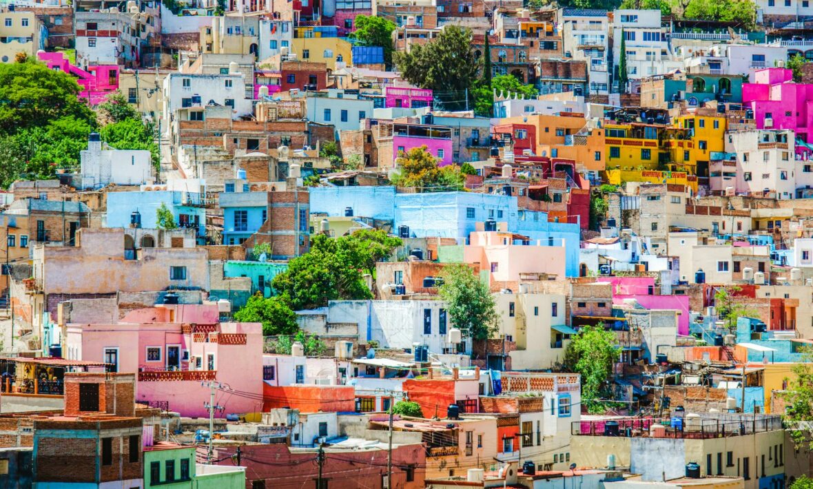 colourful mexican town