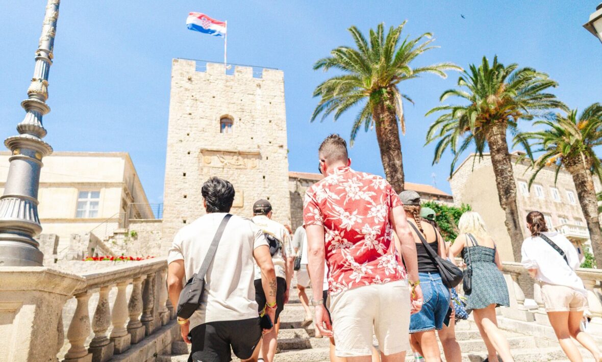 Contiki travellers in Croatia - Korcula