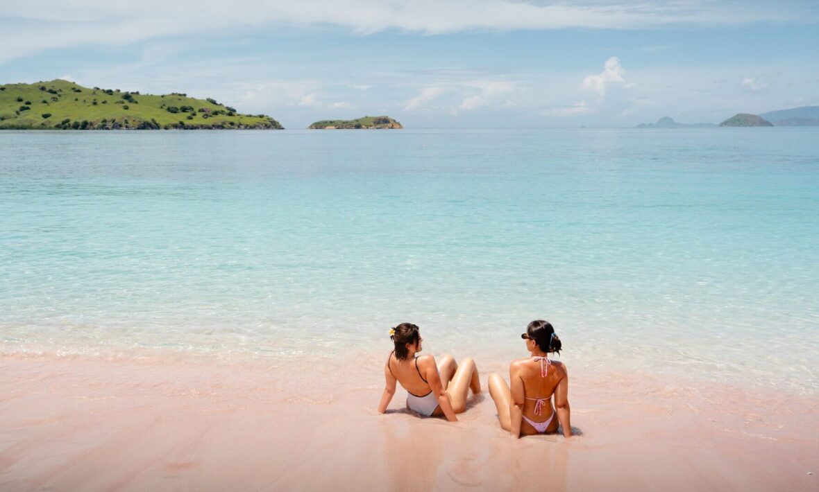 pink beaches in Indonesia