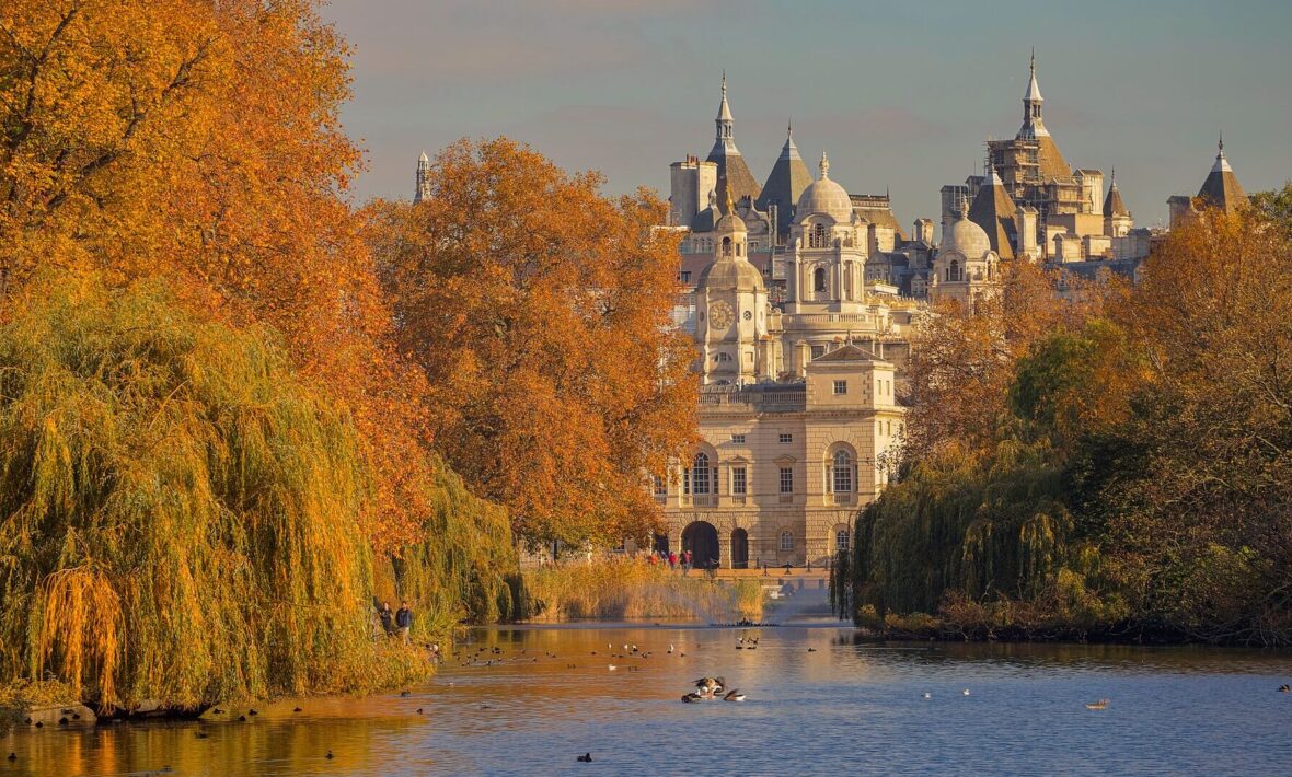 St. James' Park in the autumn, London, UK