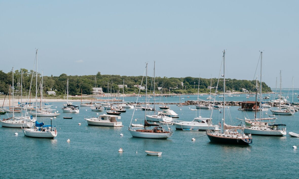 Boats in the harbor at Martha's Vineyard, USA