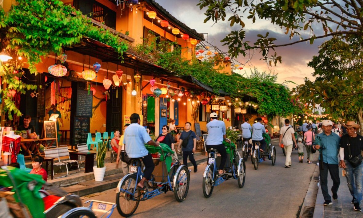 lantern-lit yellow streets of Hoi An in Vietnam
