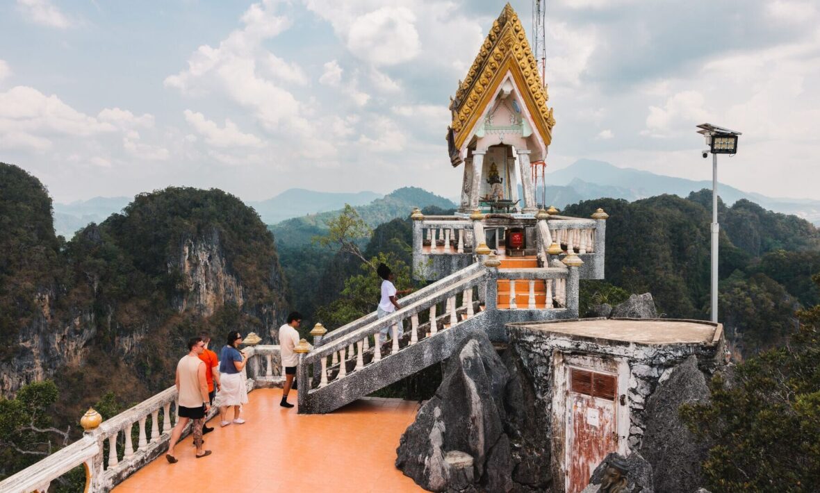 Tiger Cave Temple atop a mountain in Krabi, Thailand