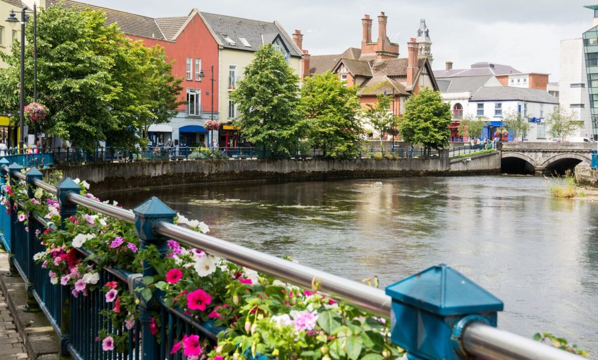 view of the river in city Sligo, Ireland