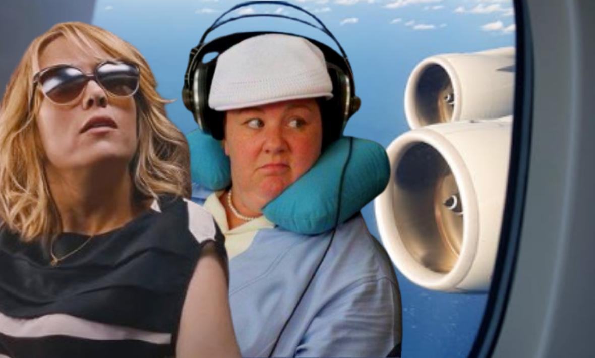 bridesmaids window seat plane