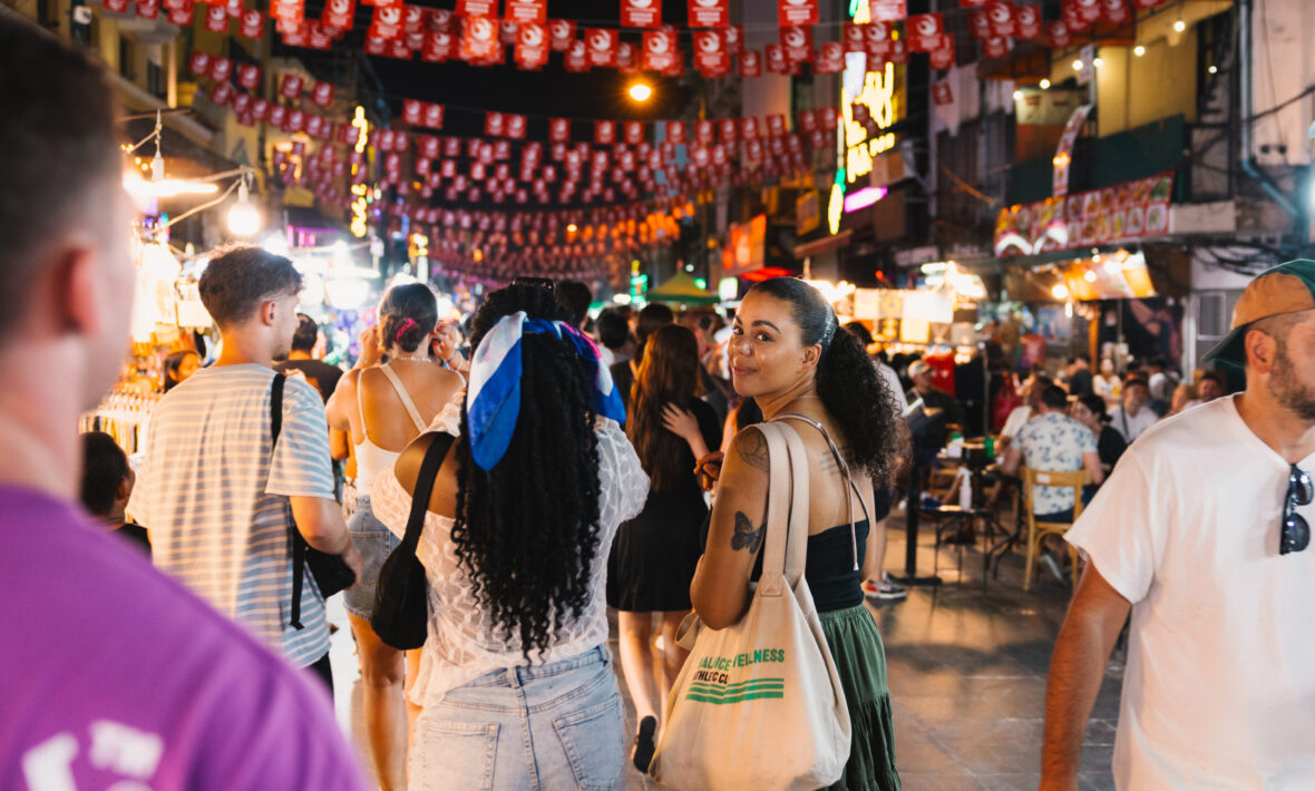 girl smiling at camera in thailand