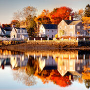 Autumn leaf peeping in New Hampshire, USA