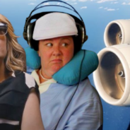 bridesmaids window seat plane