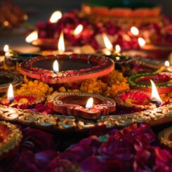 Diwali candles for celebrations in India